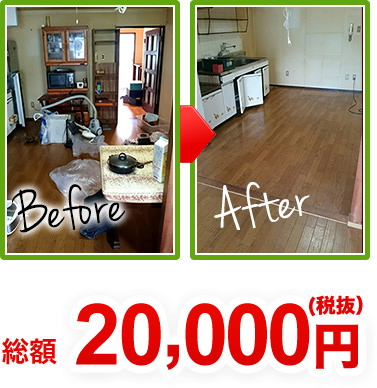 総額20,000円(税抜) case1のbeforeとafterの写真