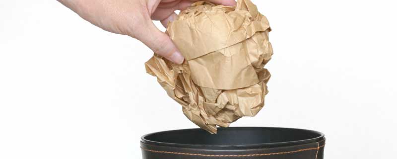 捨てるときは範囲を決めて